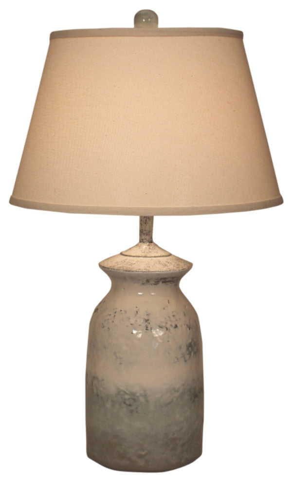 Short Alabaster Pottery Table Lamp