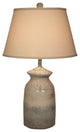 Short Alabaster Pottery Table Lamp