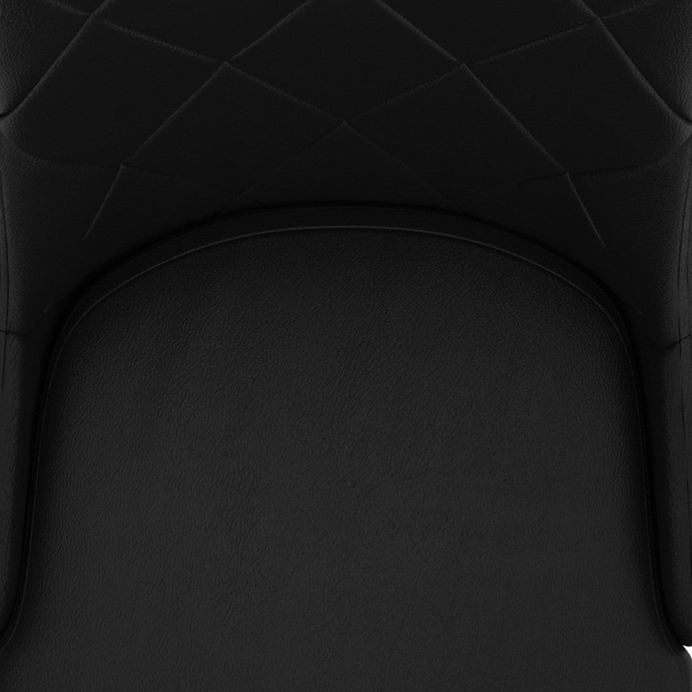 Faux Leather Dining Chair, Set of 2, Black