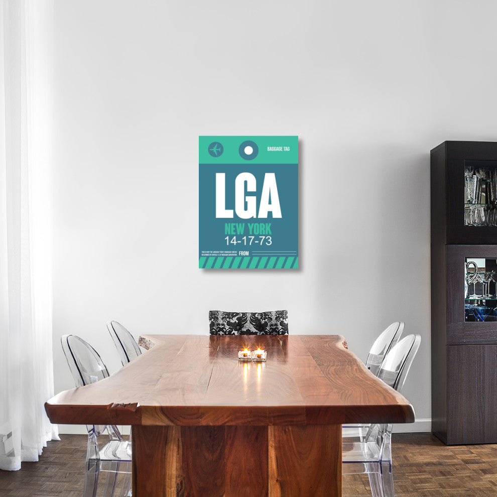 "LGA New York Luggage Tag 2" Fine Art Print