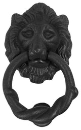 Lion Head Design Front Door Knocker Matte Finish 6" H x 3-3/4" W Gate Knocker