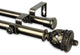 Araceli Double Curtain Rod 3/4" Dia. 48-84", Antique Brass