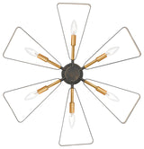 Luna 6 Light Bronze & Gold Chandelier