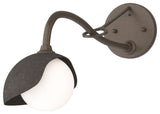 Brooklyn 1-Light Single Shade Sconce, Bronze, Dark Smoke, Opal Glass