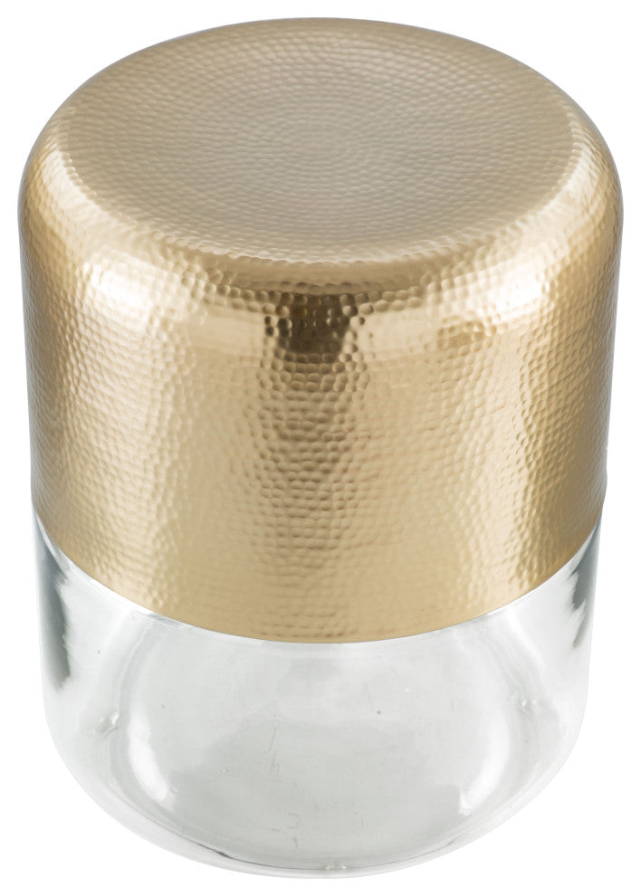 Cannon Side Table Gold & Clear