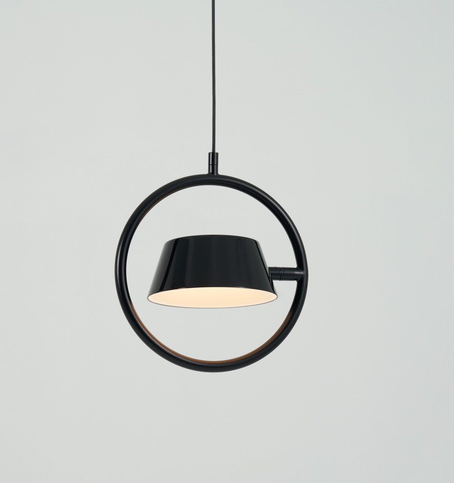 OLO RING Pendant, Black/Shiny Black