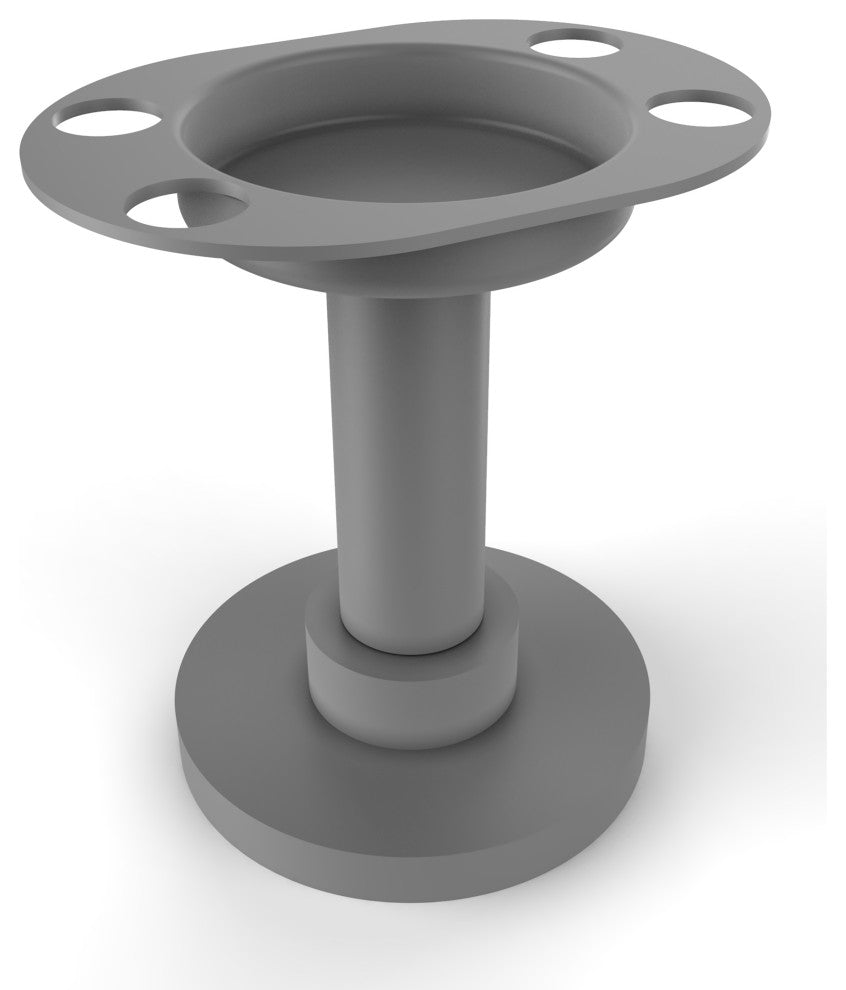 Vanity Top Tumbler and Toothbrush Holder, Matte Gray