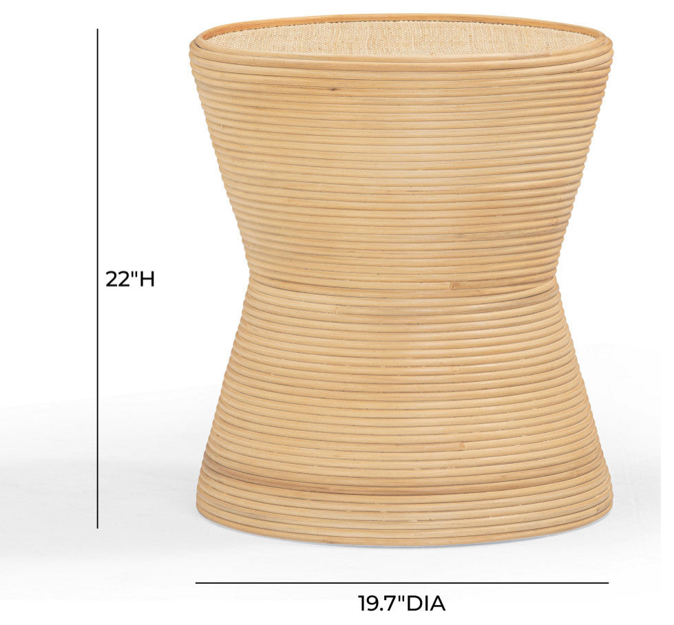 Henri Natural Rattan Side Table