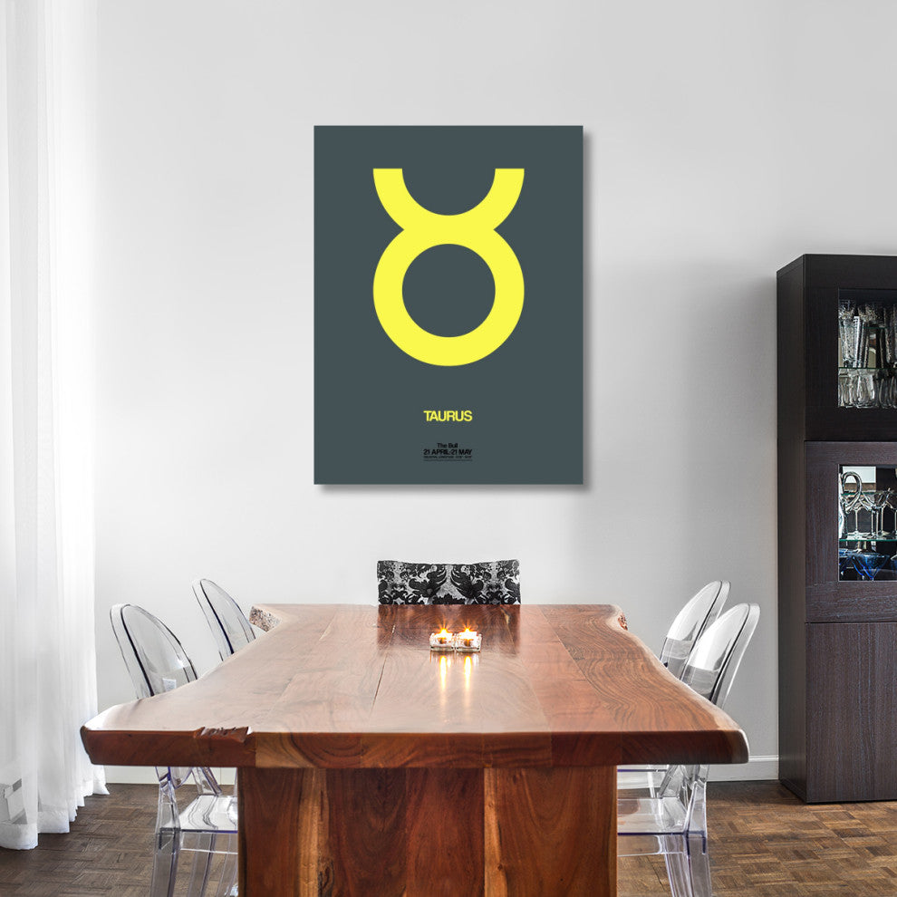 "Taurus Zodiac Sign Yellow" Fine Art Print