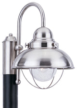 Generation Lighting Lighting 1-Light Outdoor Post Lantern, Brushed Stainless