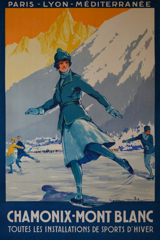 "Chamonix Mont Blanc" Painting Print on Wrapped Canvas, 24"x36"
