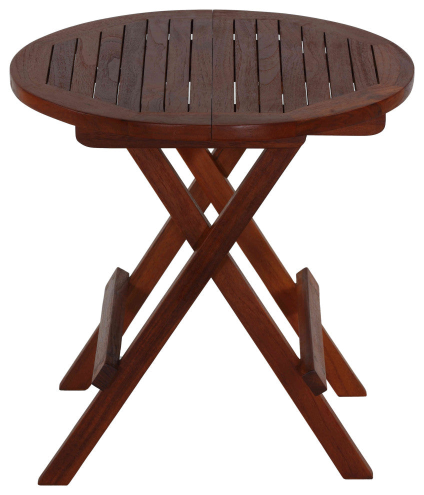 Karlyn Round Teak End Table, 20"