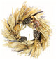 24" Artificial Pumpkin Wheat Berry with Corn Husk Wreath