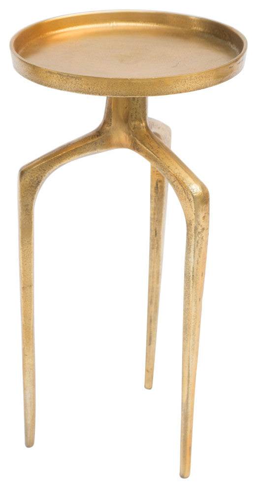 Set of 2 Como Accent Tables Antique Gold