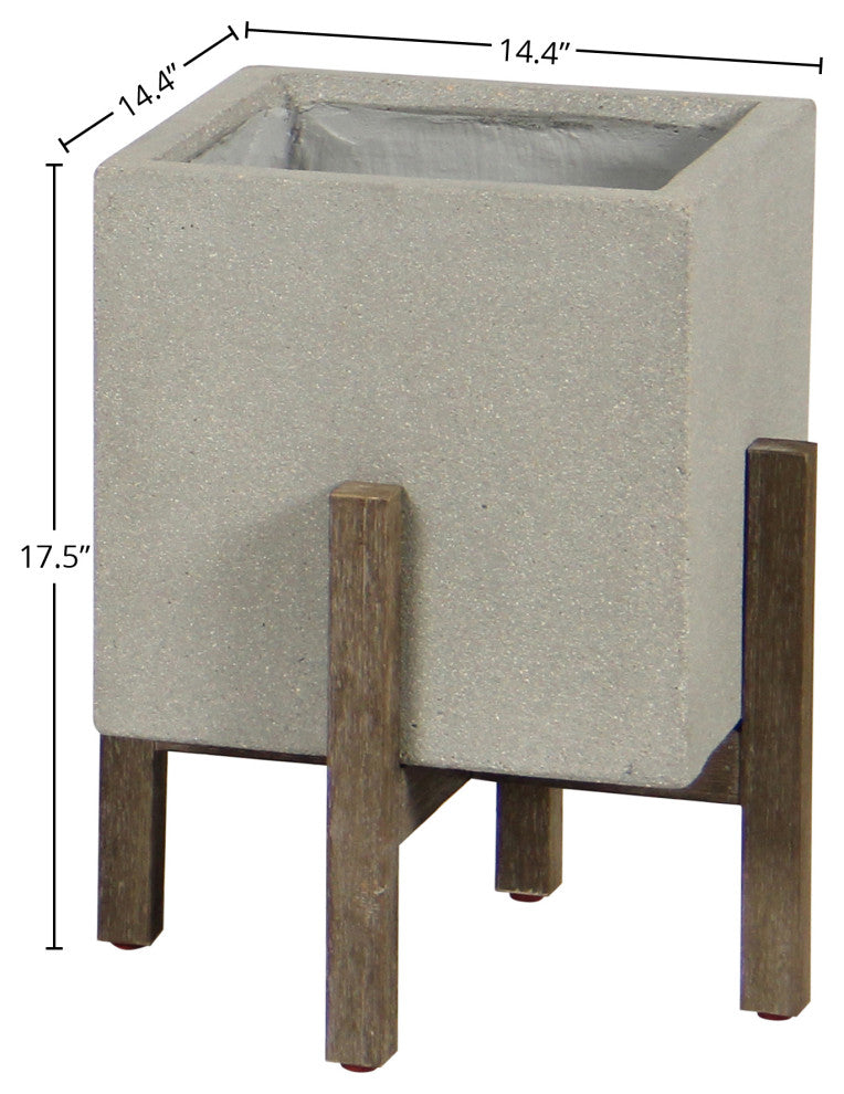 Patio 14" Wide Square Standing Pot