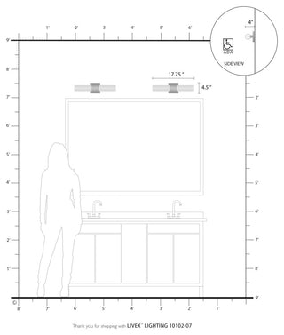 Livex Lighting Bronze ADA 2-Light Vanity Sconce