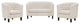 Prospect 3 Piece Upholstered Fabric Loveseat and Armchair Set, Beige