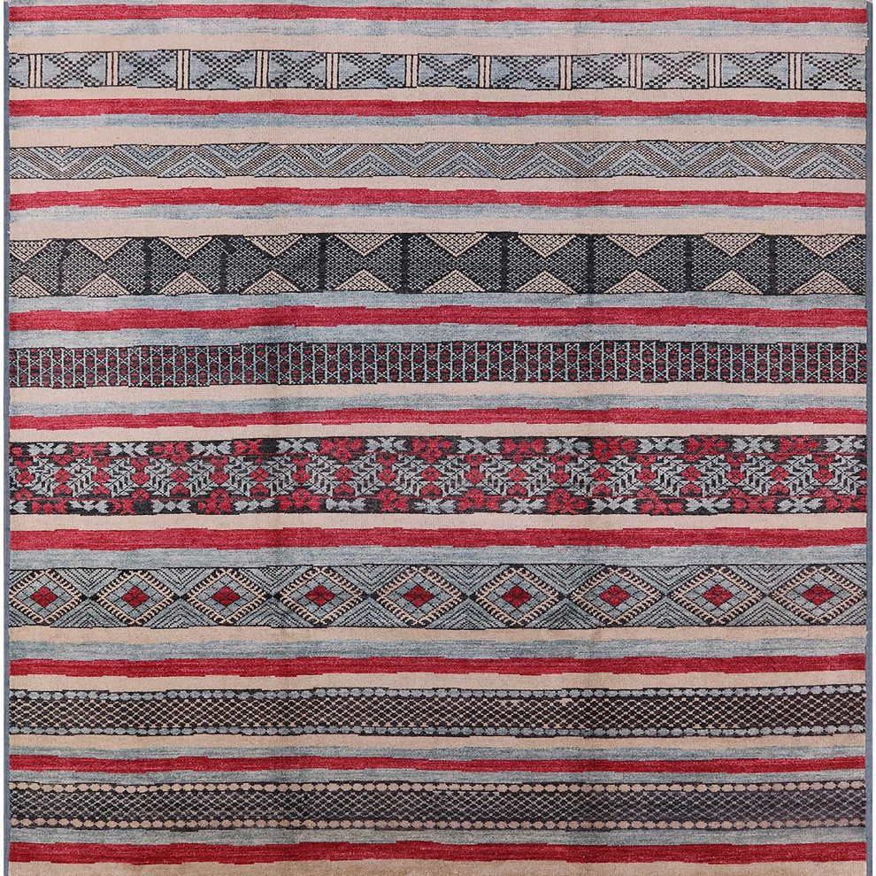 Ahgly Company Indoor Square Mid-Century Modern Area Rugs, 8' Square