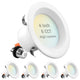 Luxrite 4" LED Recessed Can Light 14W 5 Color Option ETL 4 Pack