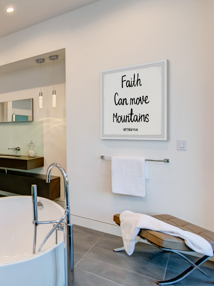 "Faith Move Mountains" Framed Painting Print, 12x12