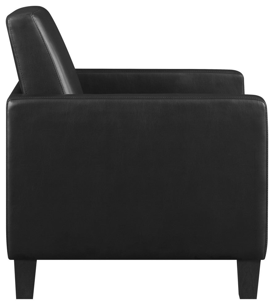 Julio Upholstered Track Arm Accent Chair Black