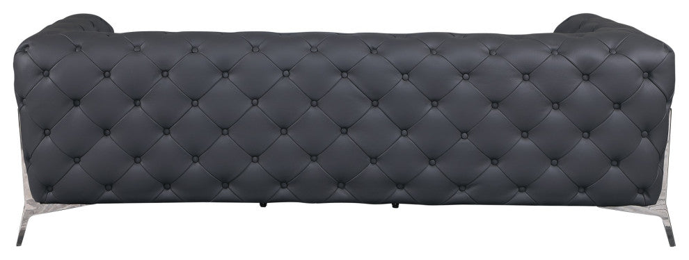 Angelica Italian Leather Sofa, Gray