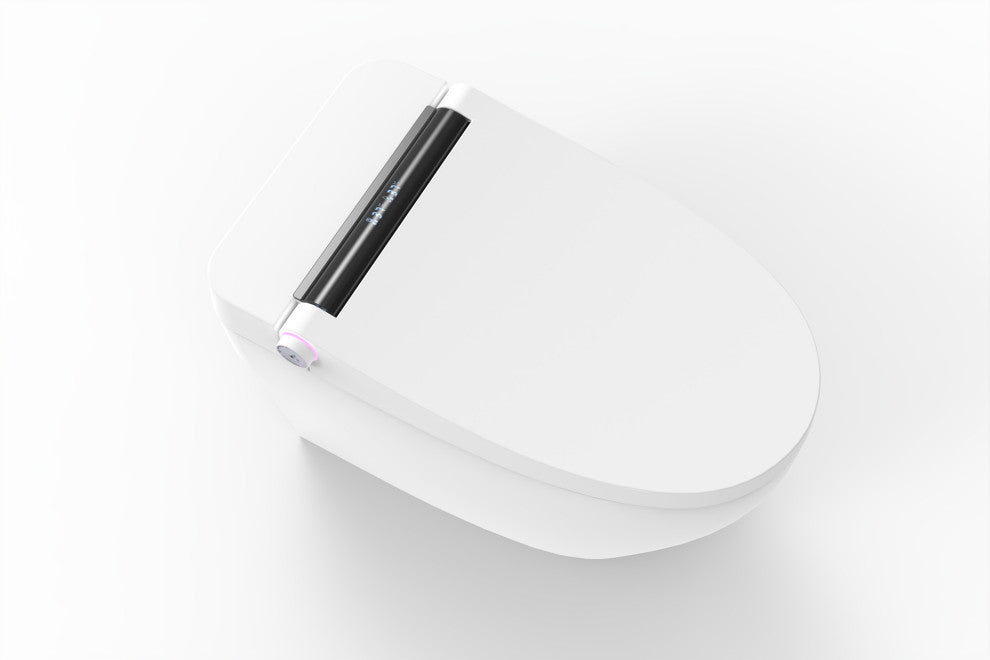 Angeles Modern Ceramic White Smart Toilet with Bidet and Digital Display