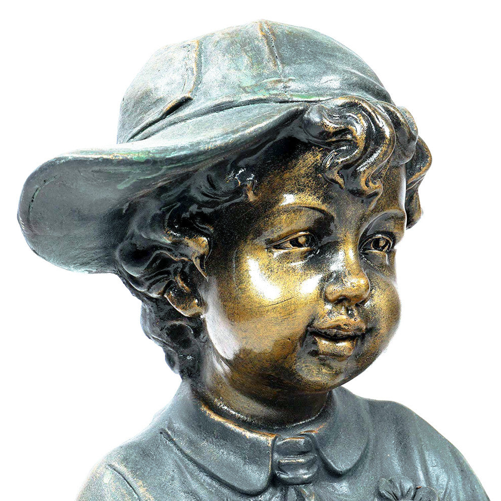 Boy and Girl Reading Statue