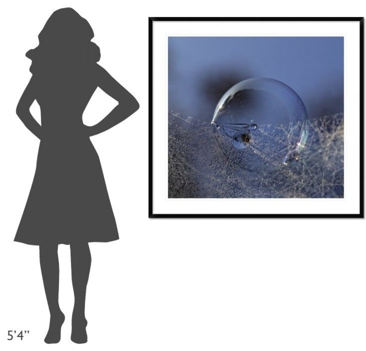 "Blue Bubble Morning" Framed Digital Print by Kent Mathiesen, 44x41"
