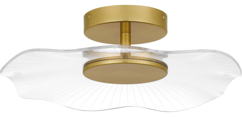 Quoizel PCIB1718 Ibis 18"W Semi-Flush Ceiling Fixture - Brushed Gold