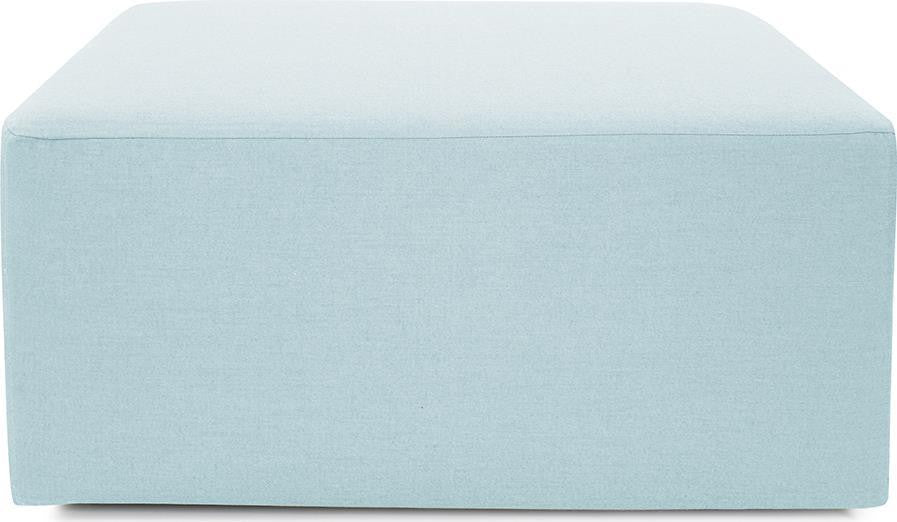 Universal Square Ottoman Howard Elliott 36" Breeze Blue Sunbrella