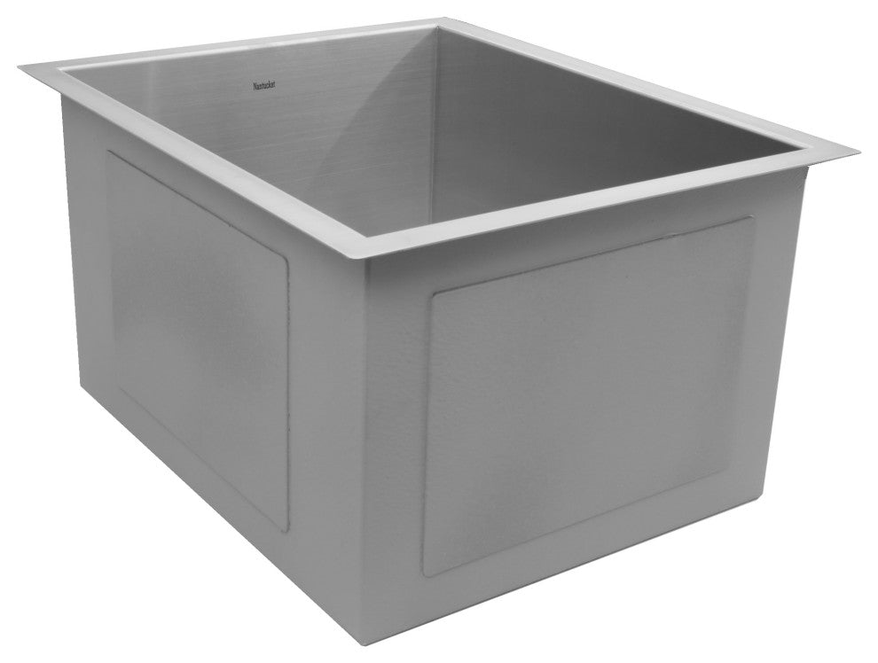 Nantucket Sinks 15" Pro Series Zero Radius Undermount Stainless Bar/Prep Sink