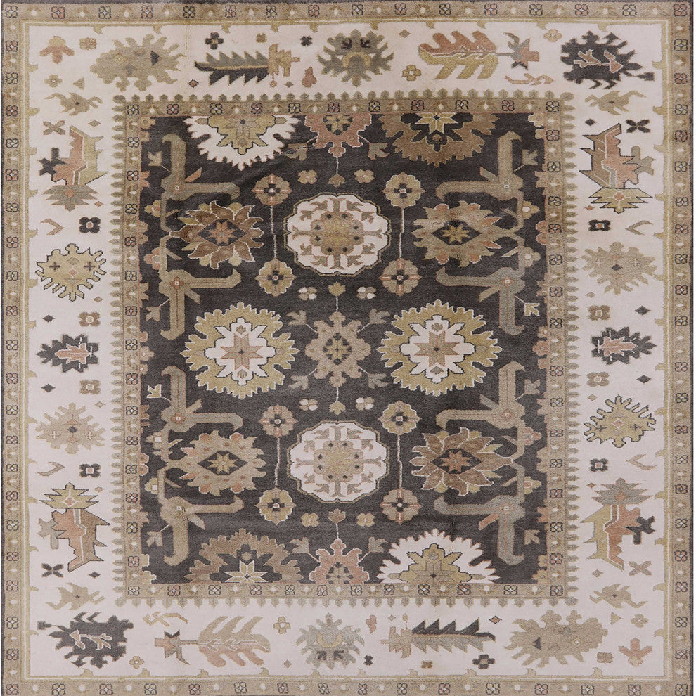 Ahgly Company Indoor Square Mid-Century Modern Area Rugs, 3' Square