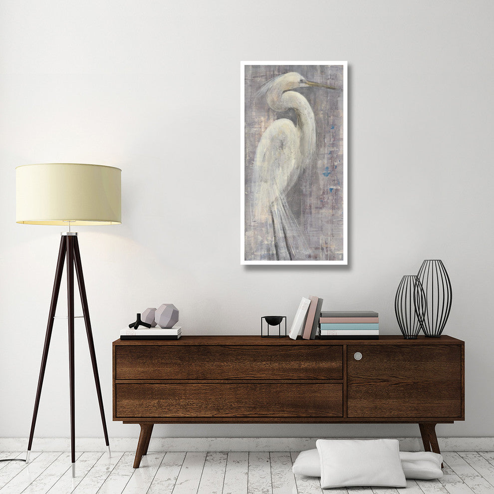 "Coastal Egret I Legs" Digital Paper Print by Albena Hristova, 26"x50"