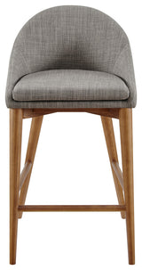 Baruch Counter Stool, Dark Gray/Walnut