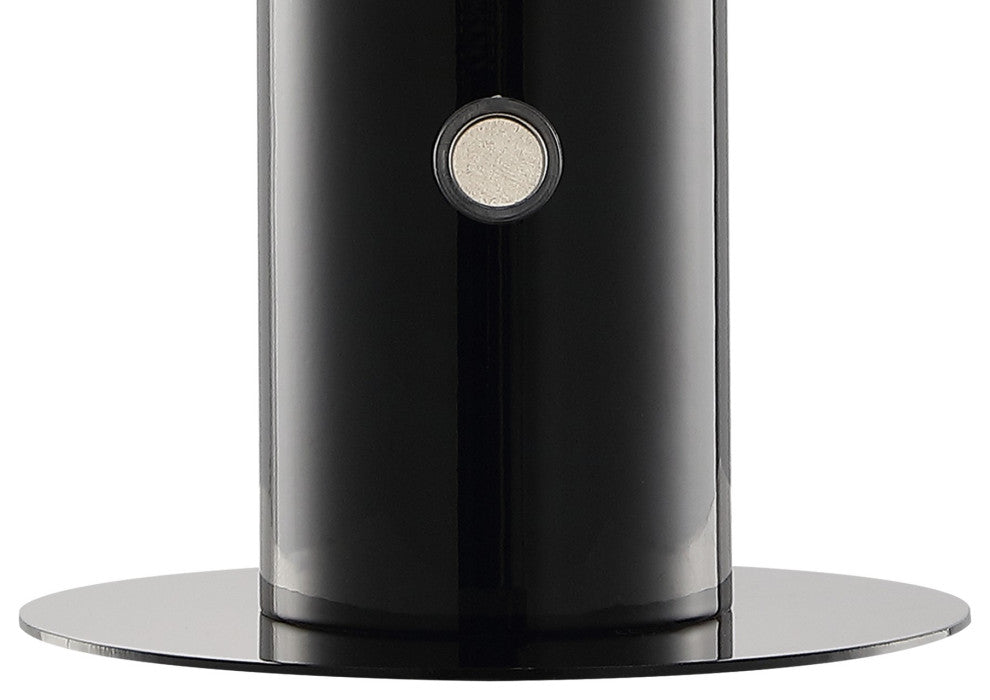 Suillius 11" Rechargeable/Cordless Iron Integrated Mushroom Table Lamp, Black