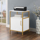 Modern Life Utility Table Printer Stand With Storage, White