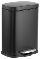 Connor 13-Gallon Trash Can With Soft-Close Lid and Mini Trash Can, Black