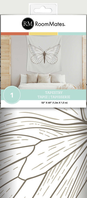 White Butterfly Tapestry