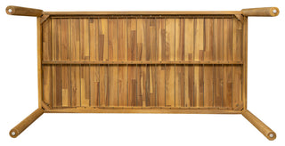 GDF Studio Outdoor Acacia Wood Dining Table, Light Teak, Light Teak