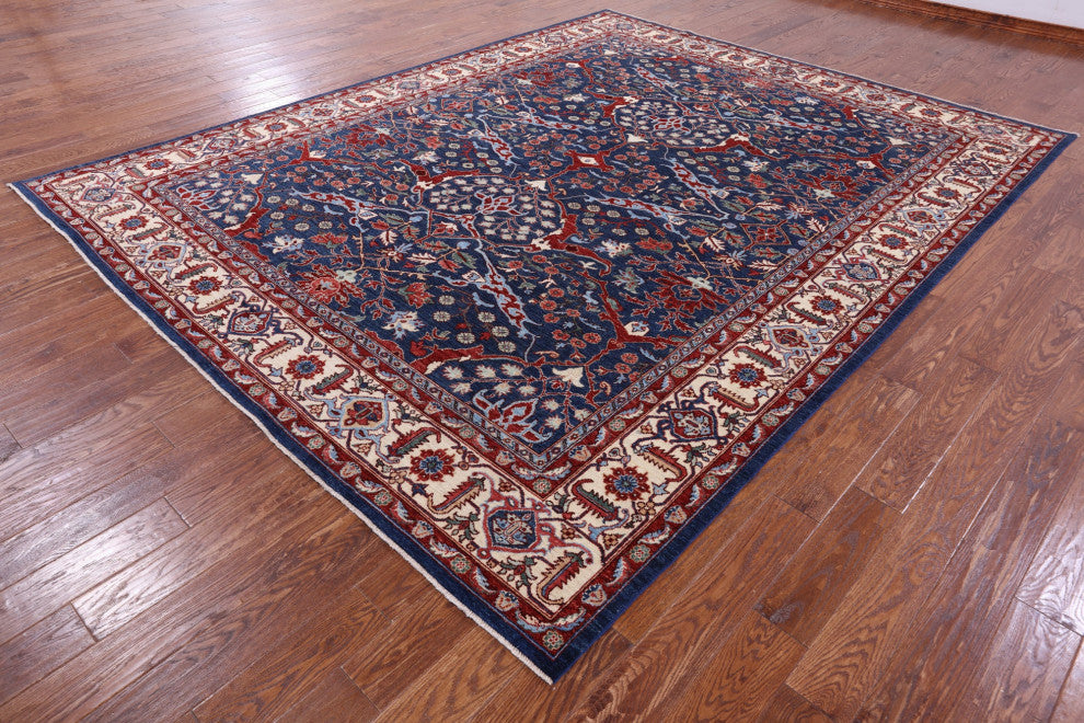 9' 2" X 11' 8" Handmade Persian Fine Serapi Wool Rug - Q13751