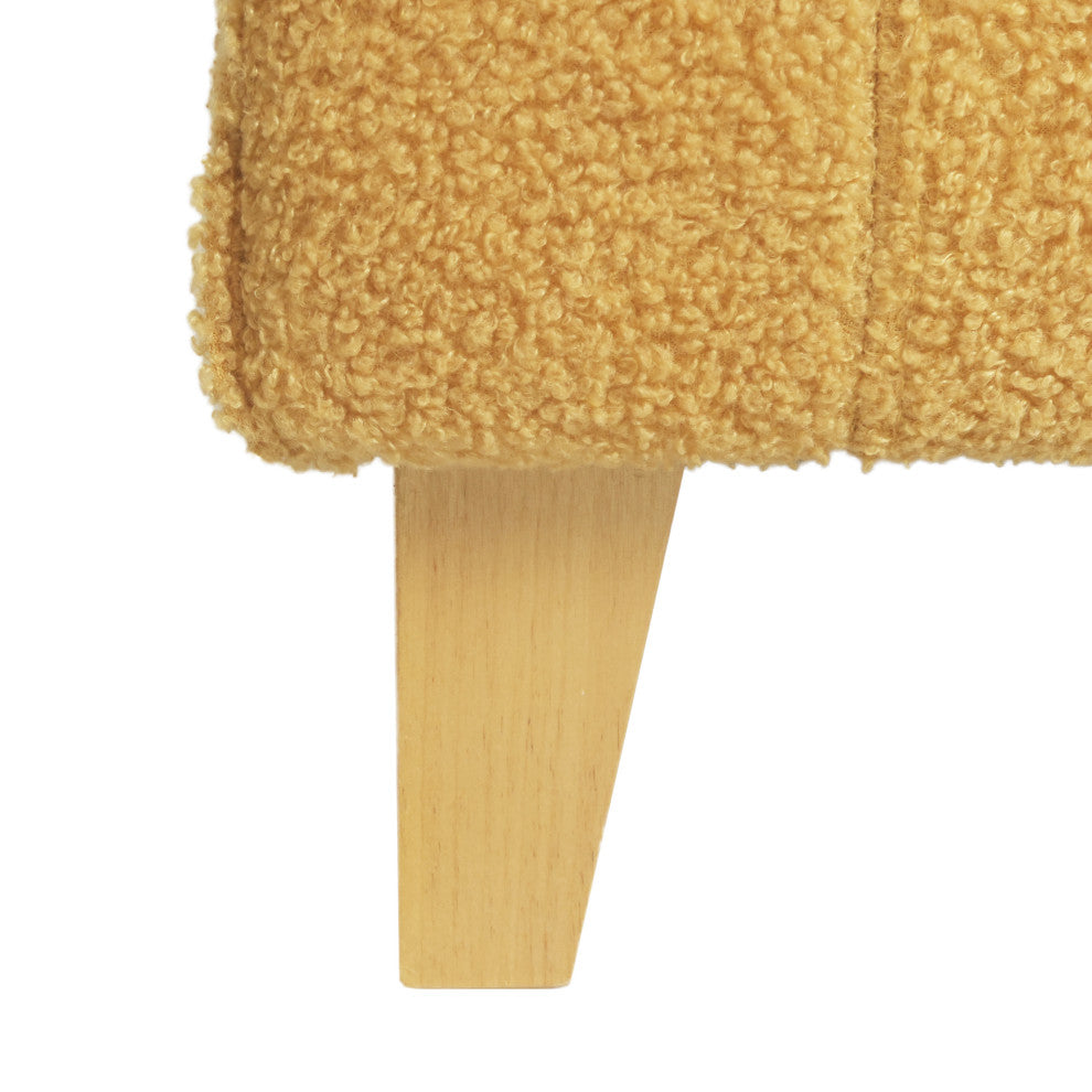 GDF Studio Kenta Contemporary Upholstered Fabric Club Chair, Mustard Yellow