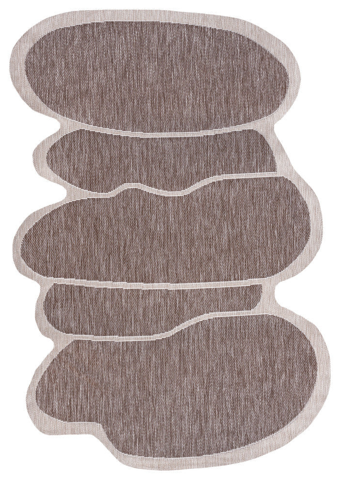 Jasper Modern Rustic Abstract Indoor/Outdoor Shaped Area Rug
