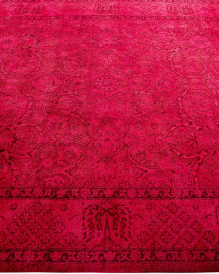 Overdyed, One-of-a-Kind Hand-Knotted Area Rug Pink, 6'2"x9'2"