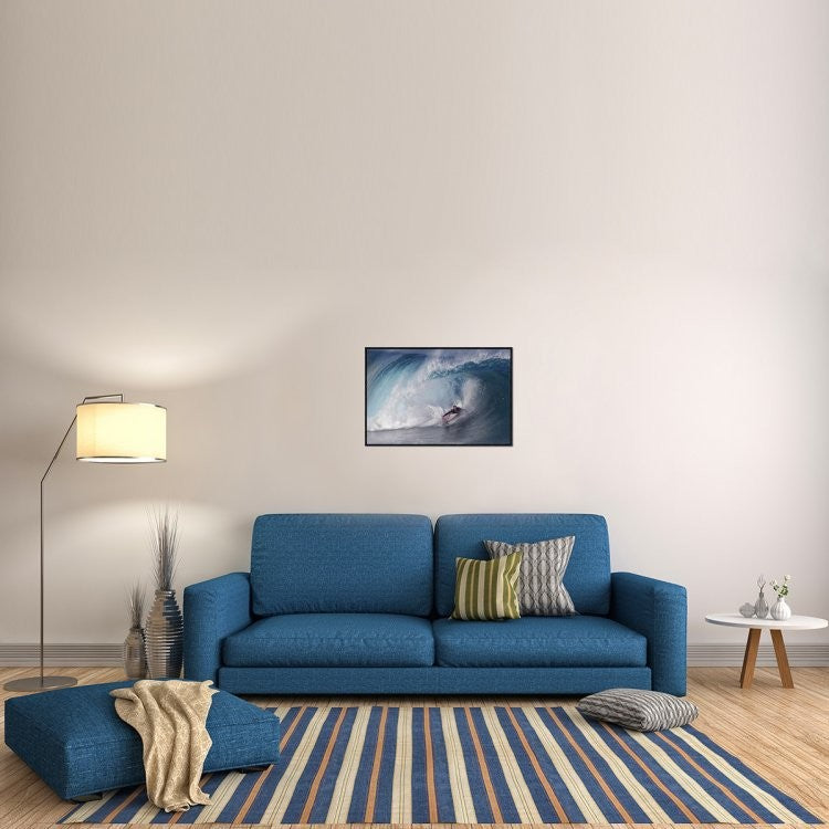 "A Wave Player" Framed Canvas Giclee by Cheng Chang, 31x21"