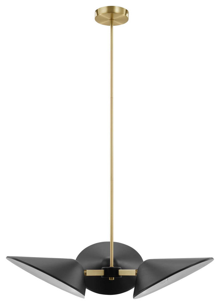 Journey 3-Light 3" Arm Pendant Black -5299