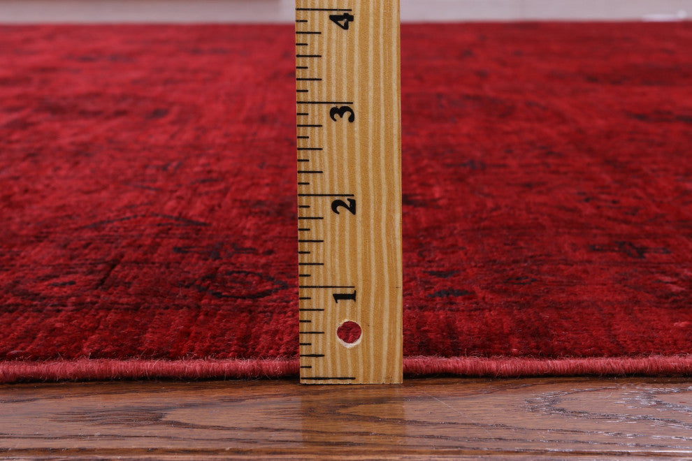 6' 10" X 9' 5" Handmade Bokhara Full Pile Overdyed Wool Rug - Q12745