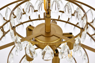 Mila Five Light Pendant in Brass