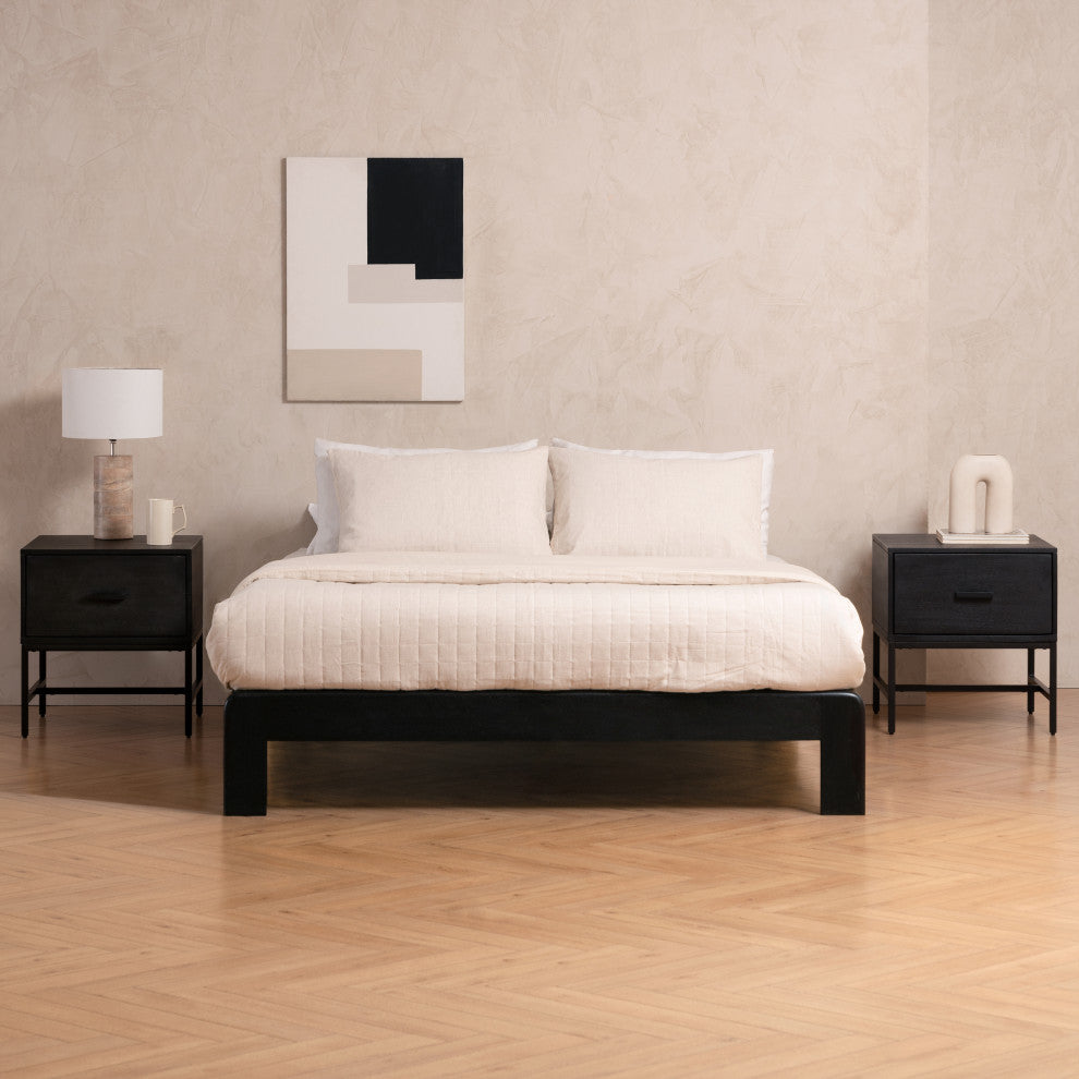 Eden Night Stand Table, Black