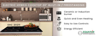 20" Electric Ceramic-Induction 2 Burner Cooktop